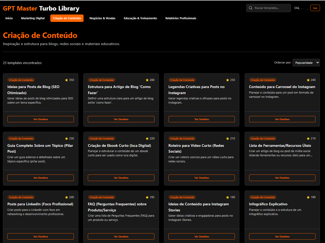 Exemplo de Conteúdo Gerado